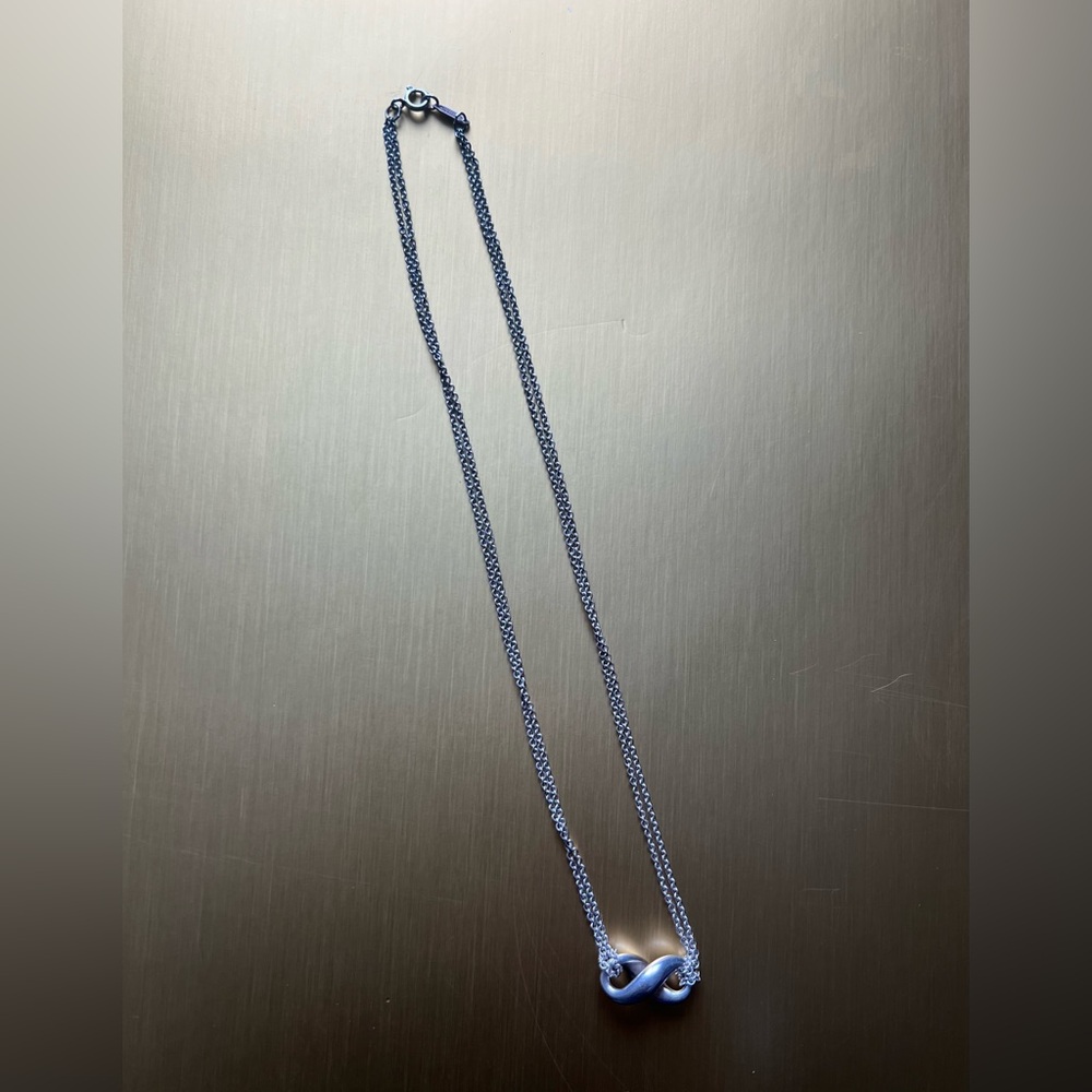 Sterling Silver Tiffany and Co. Infinity Pendant Necklace